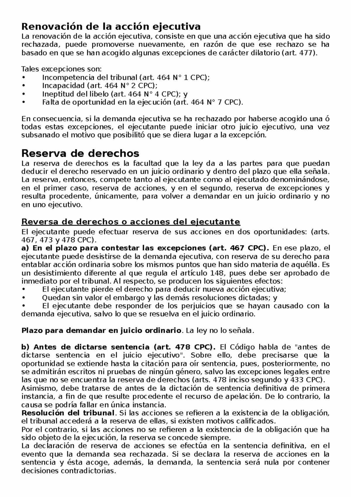 ¿Cuáles son las acciones meramente declarativas?