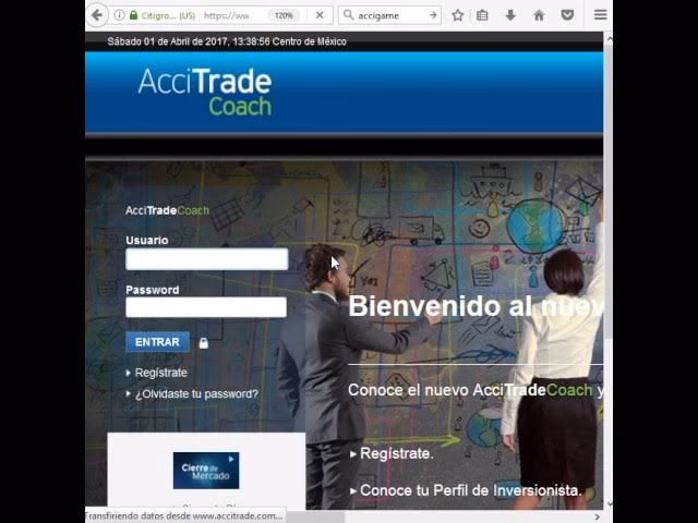 ¿Cuál es el orden de los datos para acceder a accitradecoach?
