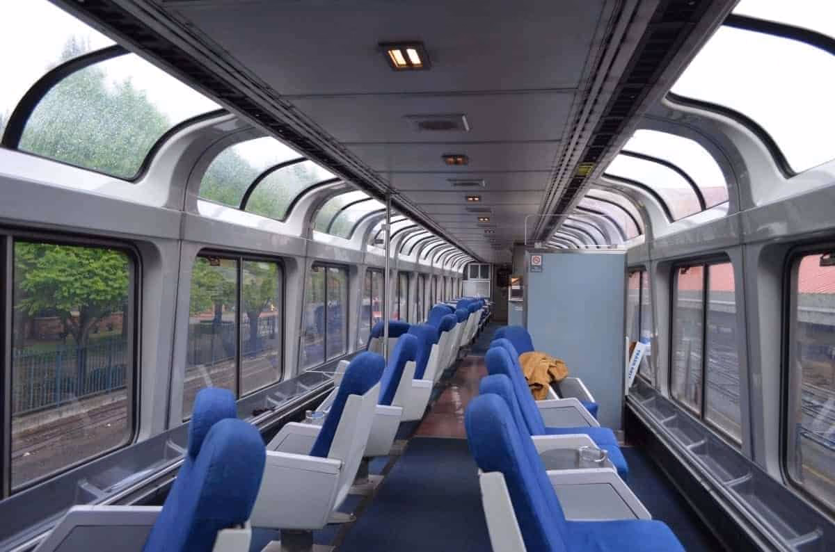 What seating options does Amtrak offer?