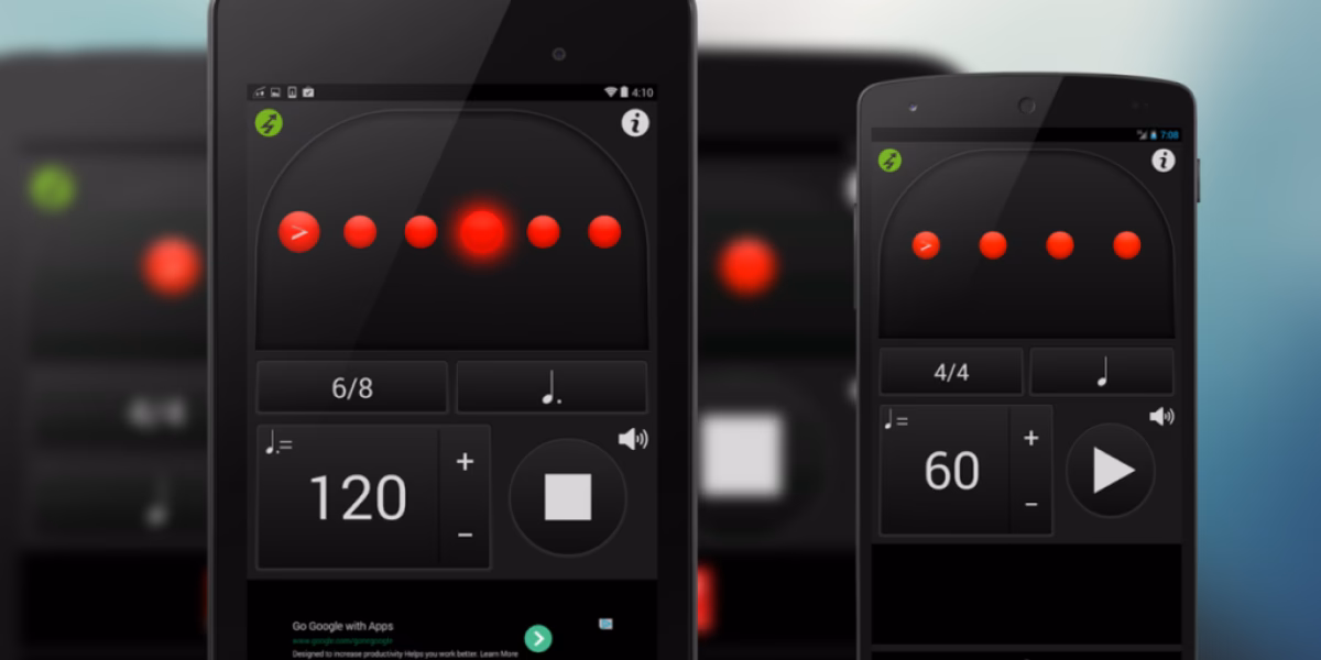 ¿Cómo se incrementa la dificultad del ejercicio de metrónomo?