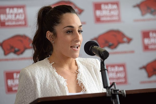 Who will represent Arkansas gymnastics at NCAA Championships?