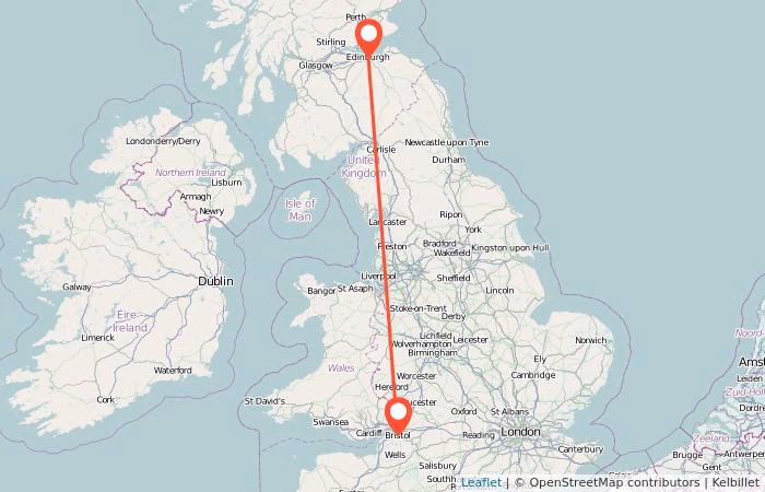 How much does a train from Bristol to Edinburgh cost?