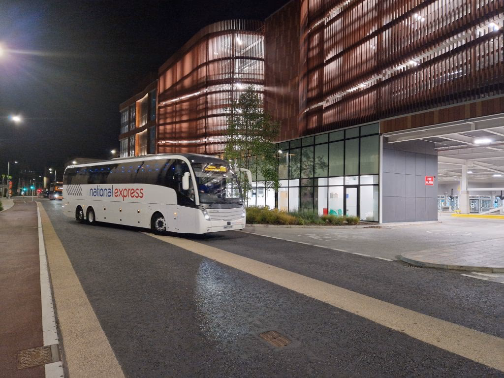 Why did the first buses leave the New Broad Marsh bus station?