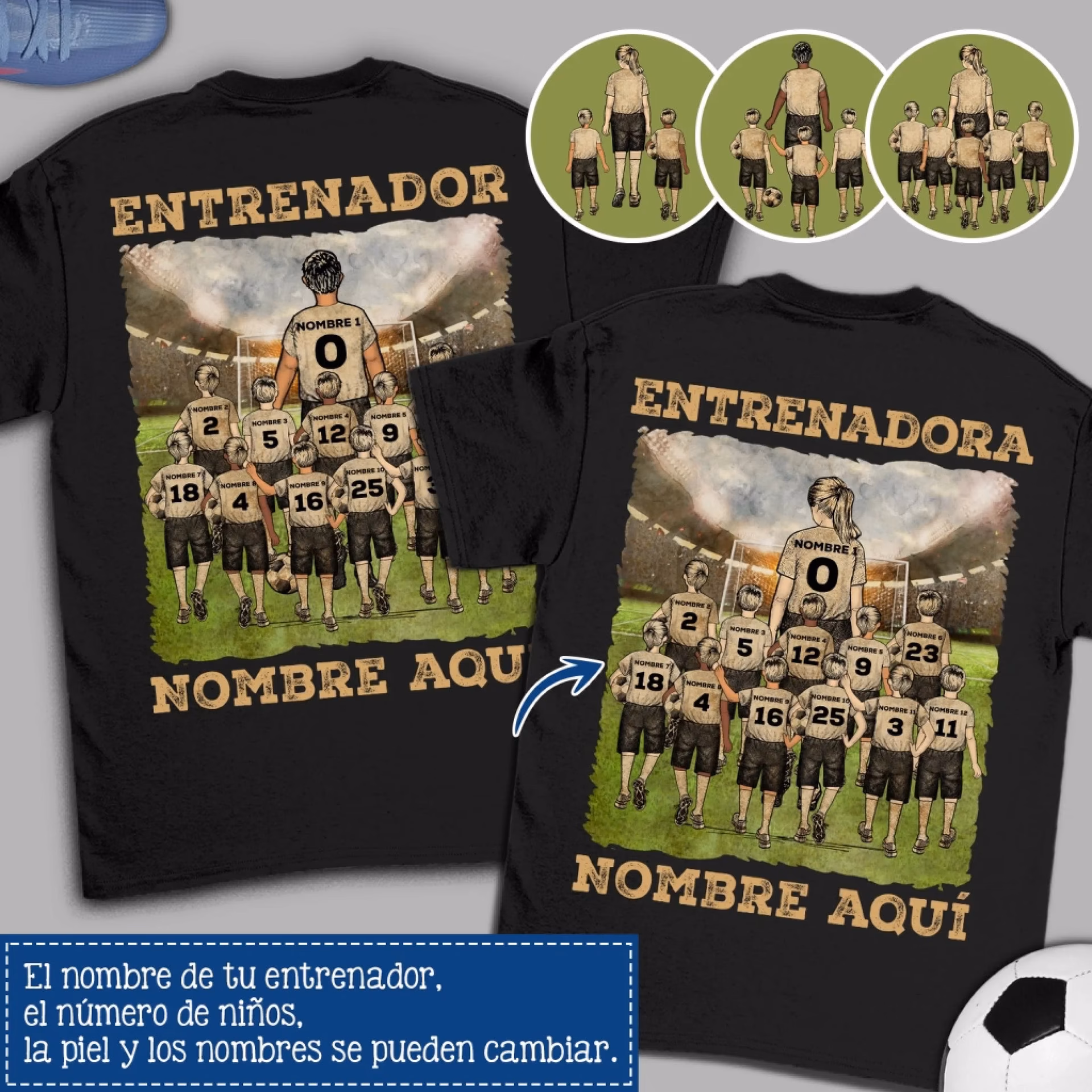 ¿Qué regalos personalizados ofrece el entrenador de fútbol?