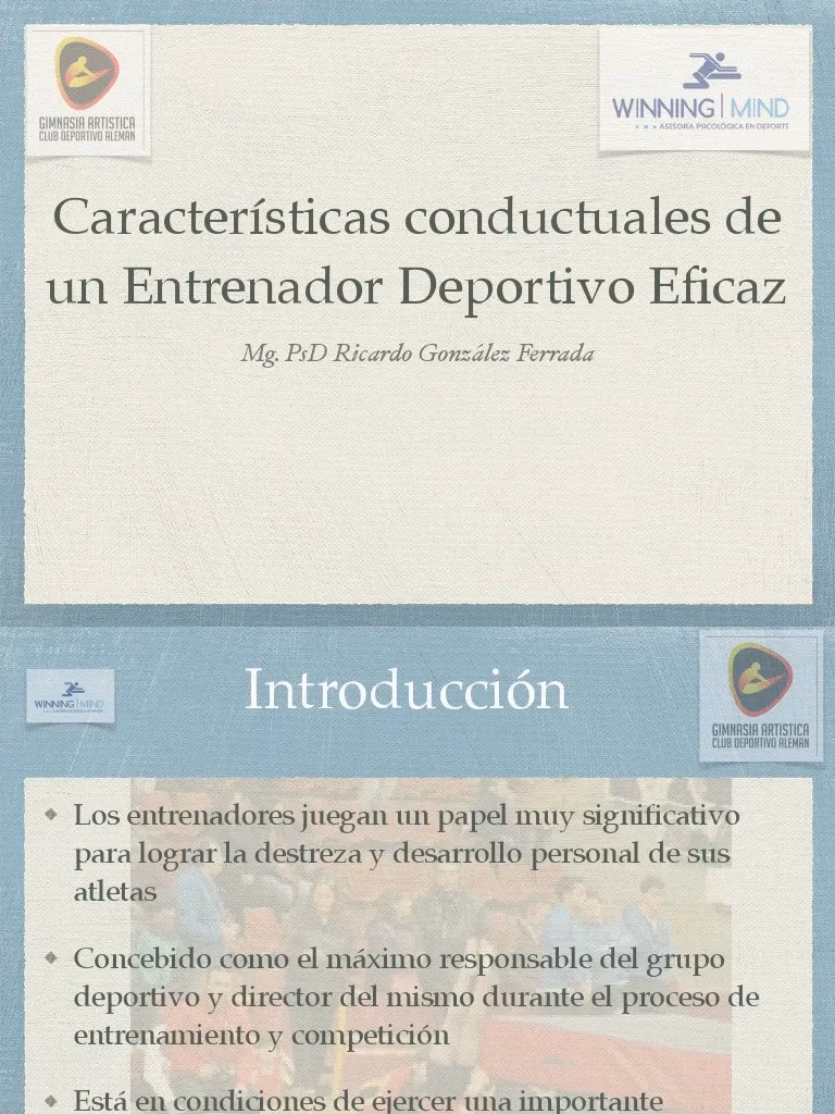 ¿Cuáles son las características psicológicas de un entrenador?