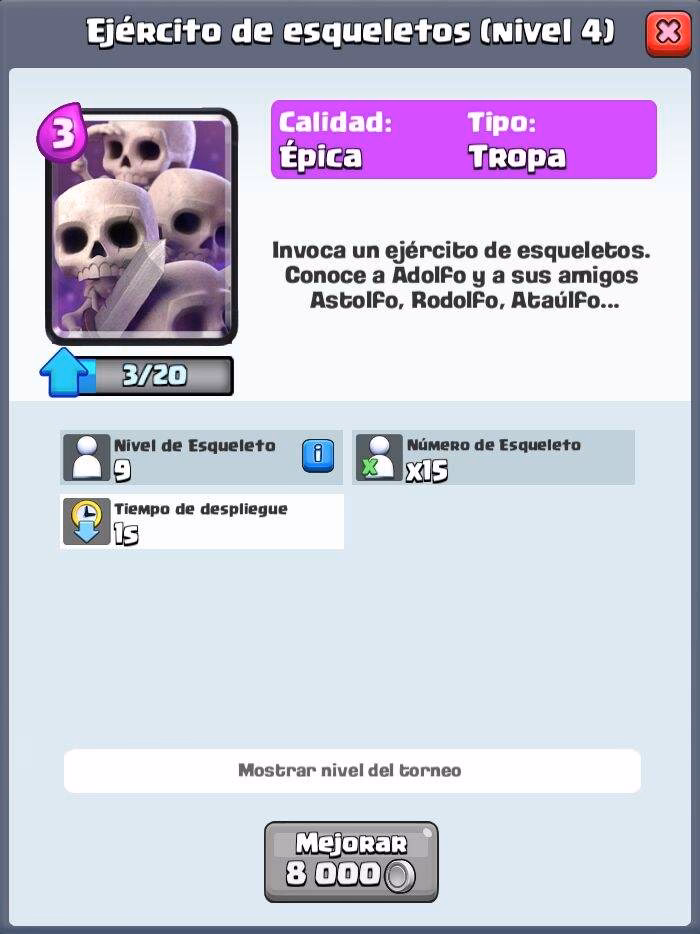 ¿Cuáles son las cartas relacionadas a esqueletos?