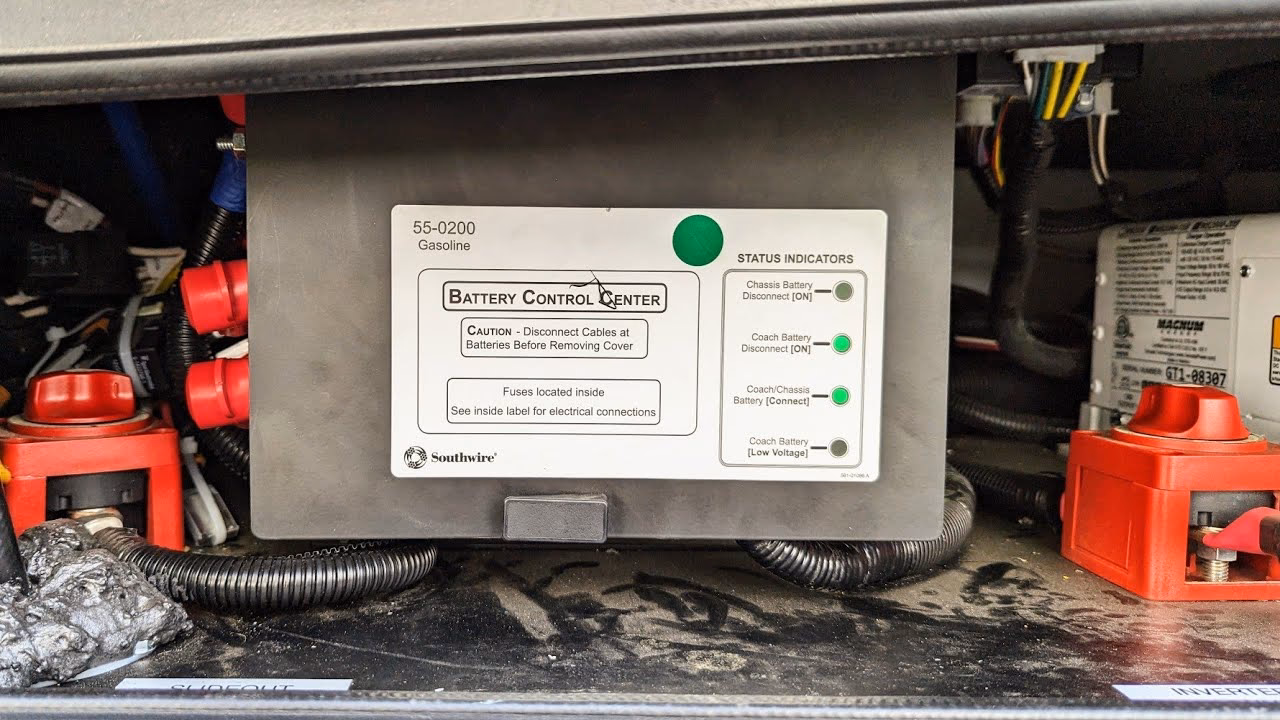 Can a coach battery be plugged into shore power?