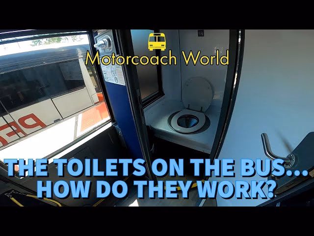 What types of toilets are there on a coach bus?