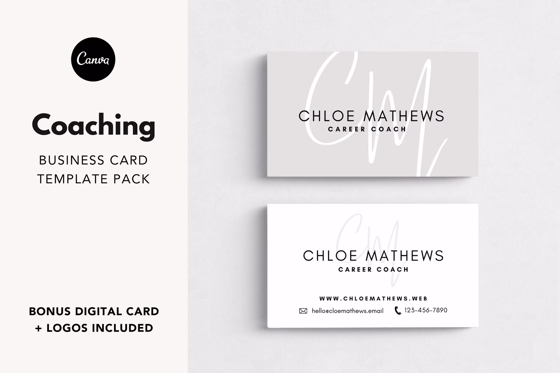 How do you write a life coach business card?