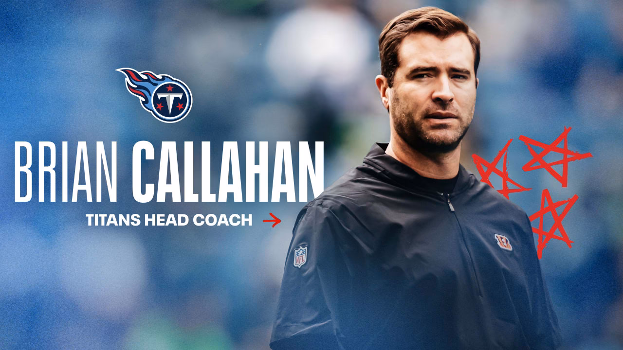 When does Titans head coach Brian Callahan arrive in Nashville?