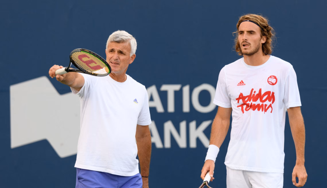 Who coached Tsitsipas?