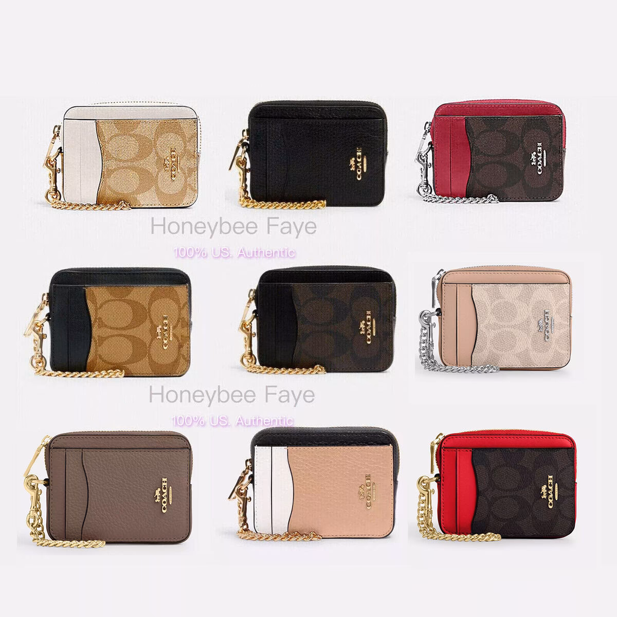 How much does a Coach Zip card case cost?