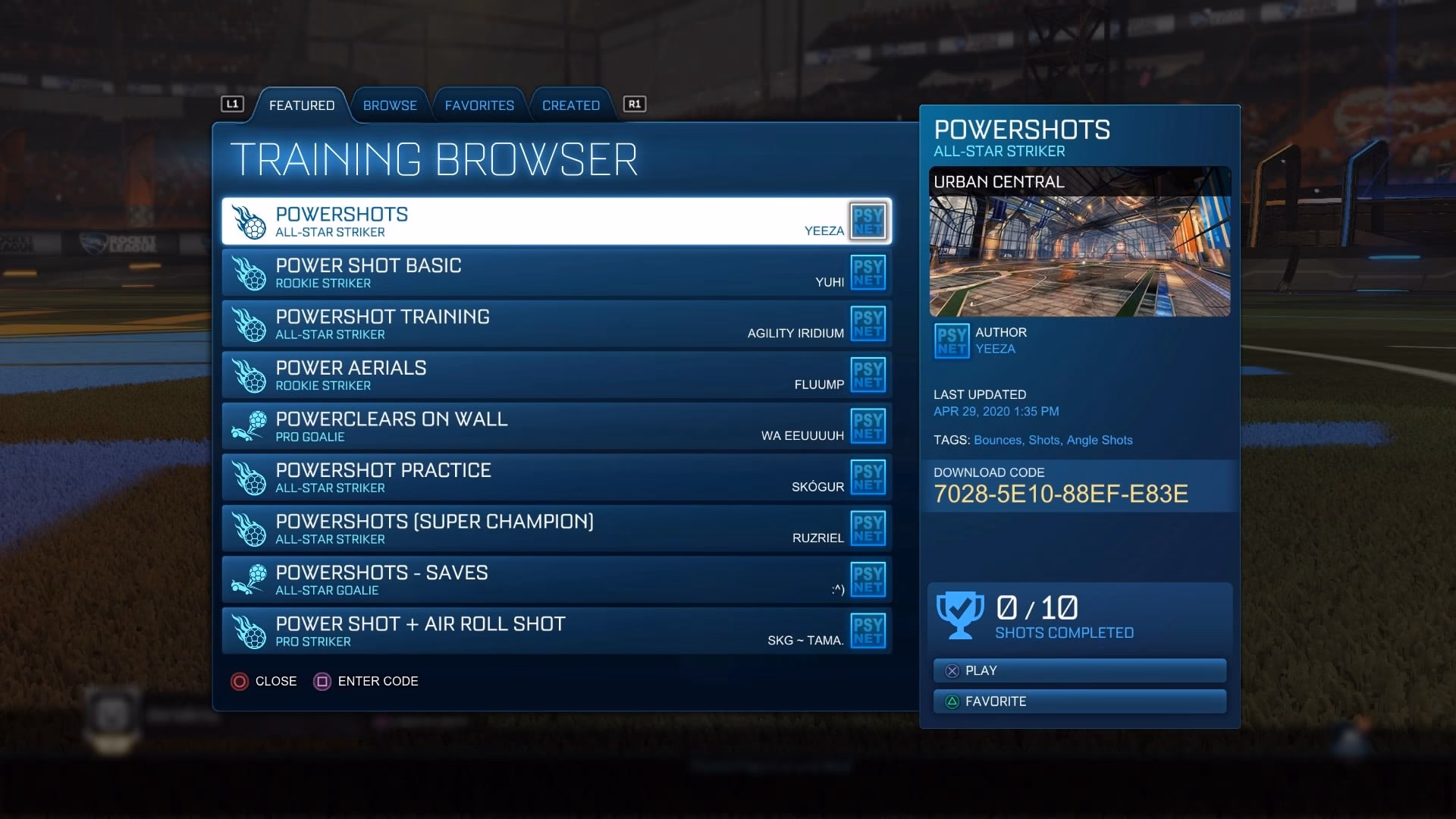 ¿Qué es el entrenamiento personalizado en Rocket League?