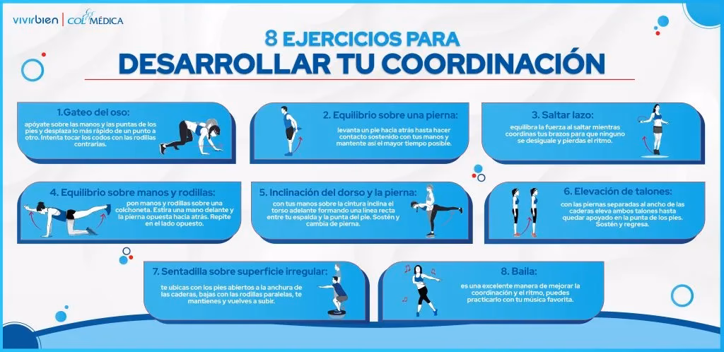 ¿Cuáles son los mejores ejercicios para mejorar la coordinación?