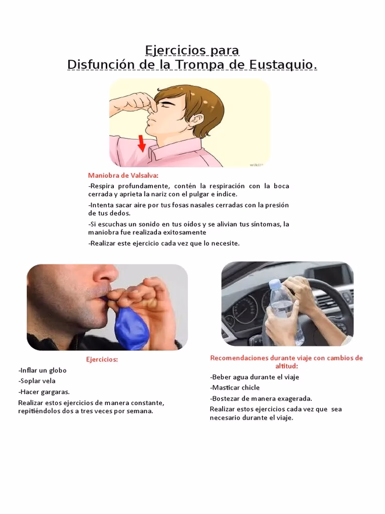 ¿Cómo abrir la trompa de Eustaquio y recuperar la presión normal del oído?