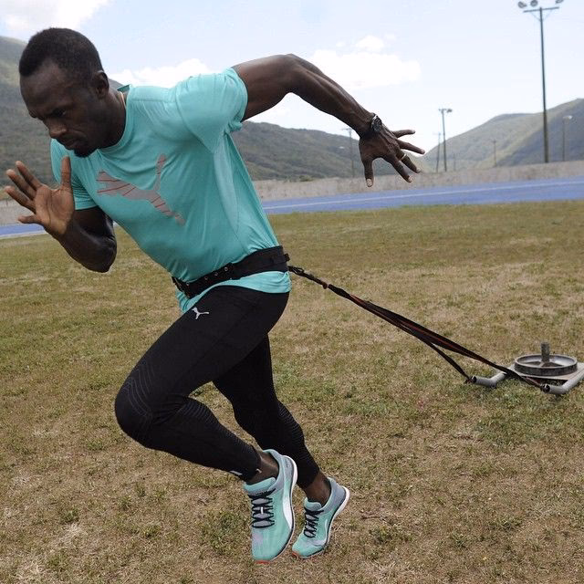 ¿Cuáles son las secciones del entrenamiento de Usain Bolt?