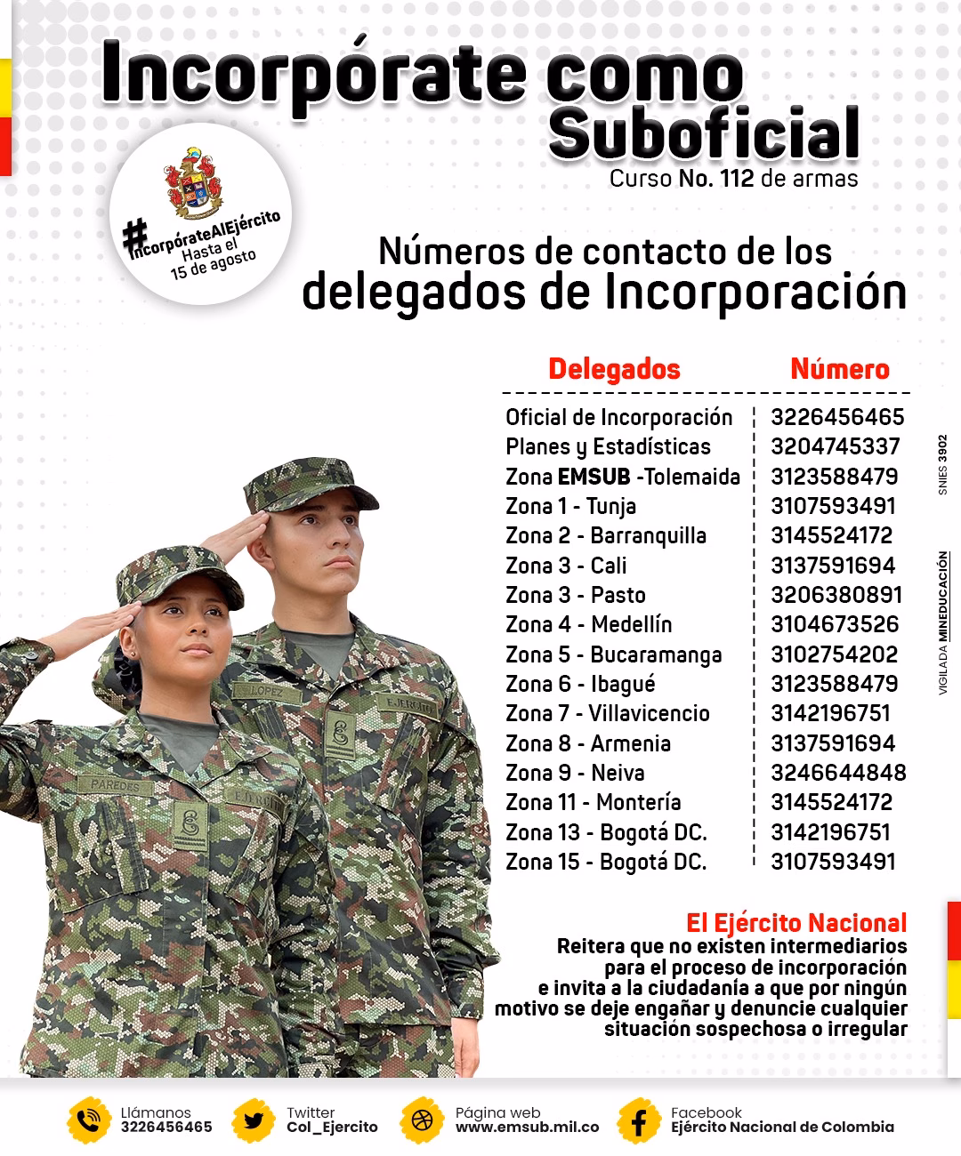 ¿Qué descuentos ofrece la Escuela Militar de Cadetes?