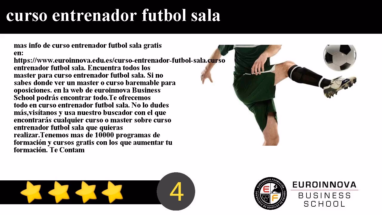 ¿Qué es el curso de entrenador de fútbol sala?