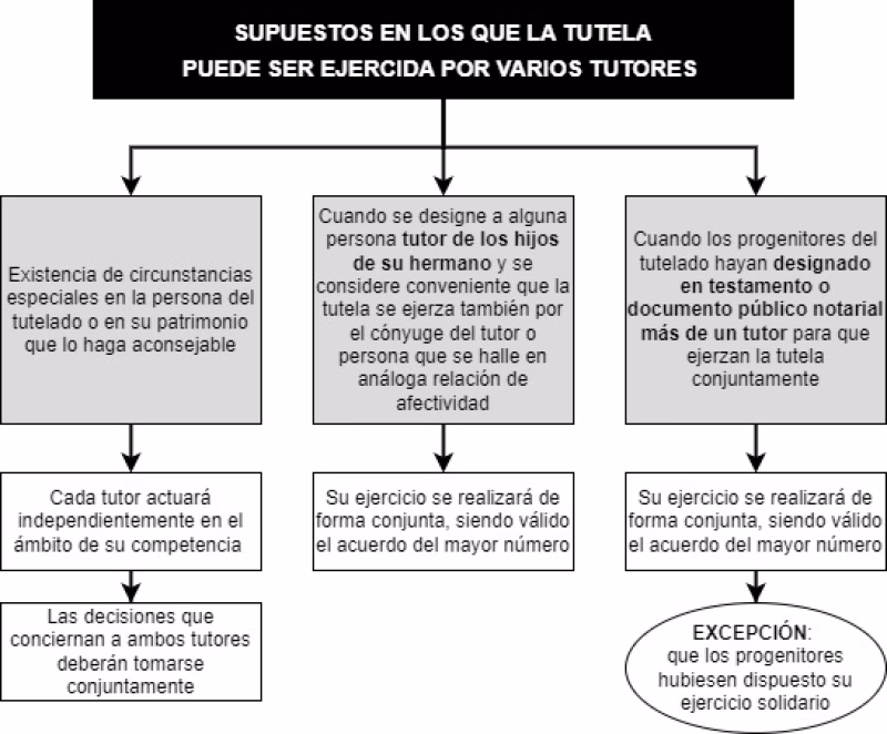 ¿Qué problema plantea el ejercicio efectivo de la tutela por una pluralidad de tutores?