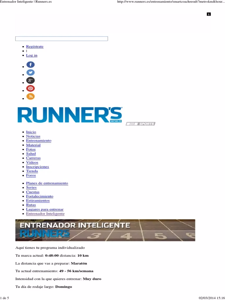 ¿Cómo obtener un plan de entrenamiento de Running personalizado?