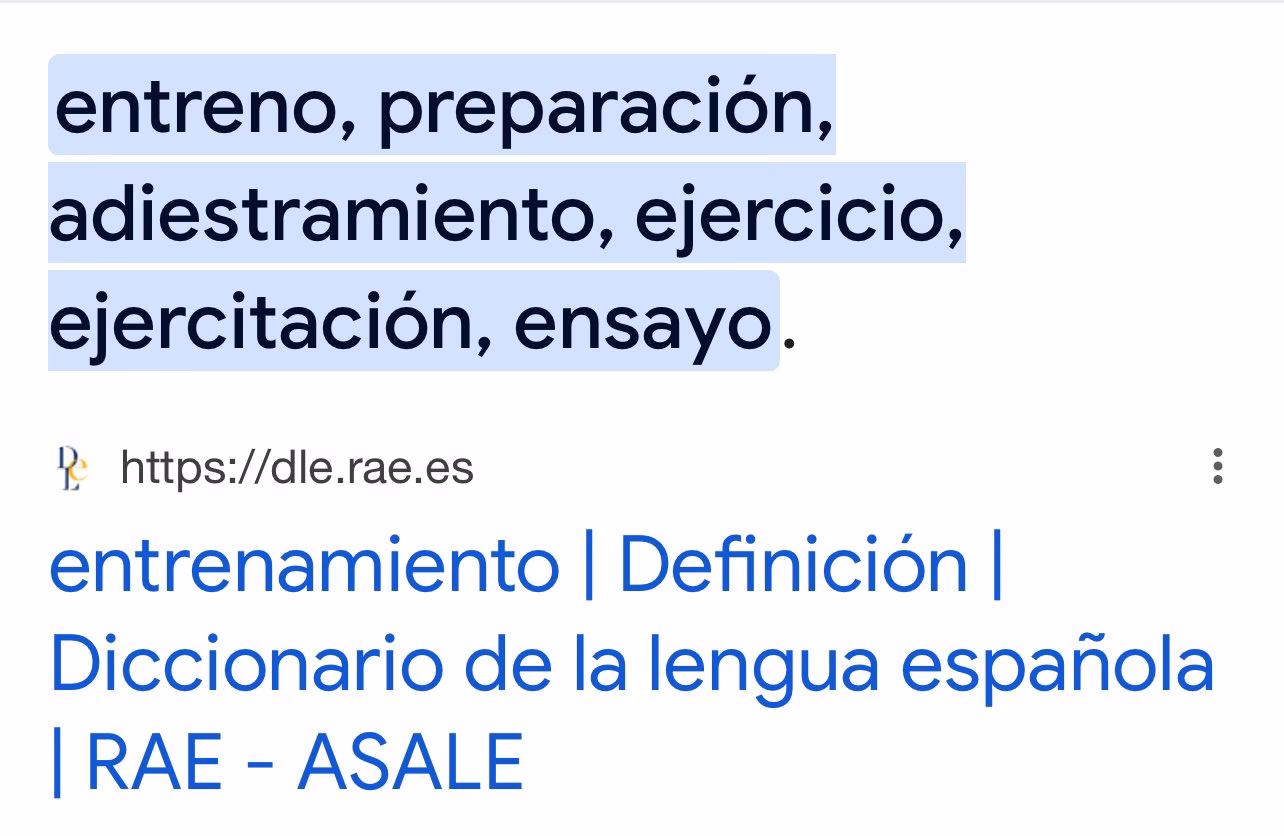 ¿Cuál es el significado de entrenar?