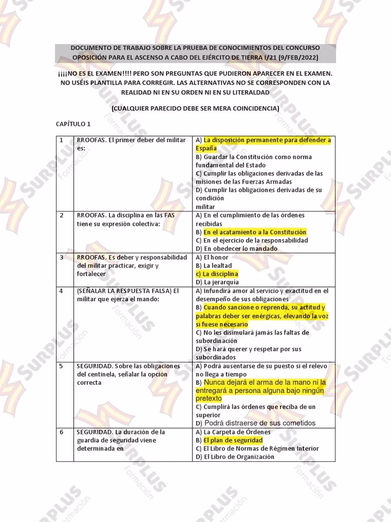 ¿Cuáles son los requisitos para oposición a cabo?