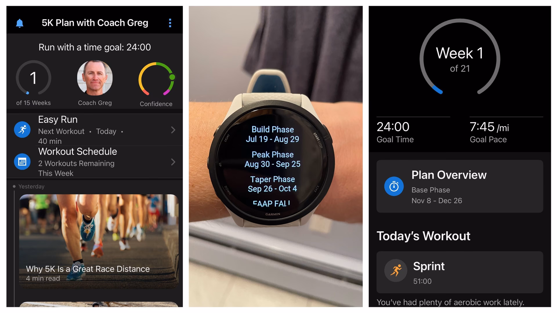 ¿Se pueden crear y seguir planes de entrenamiento en Garmin Connect?