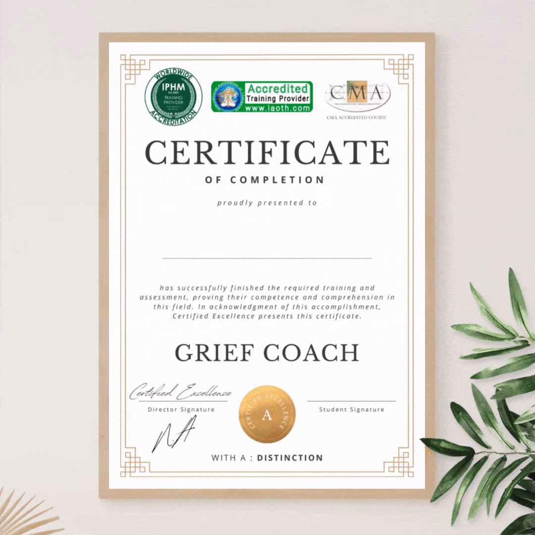What is a grief to gratitude coach certification program?