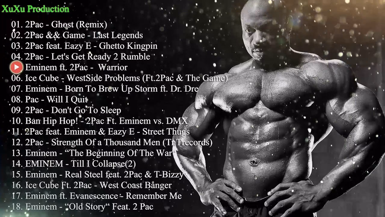 ¿Cuántas canciones tiene la playlist hip-hop para entrenar?