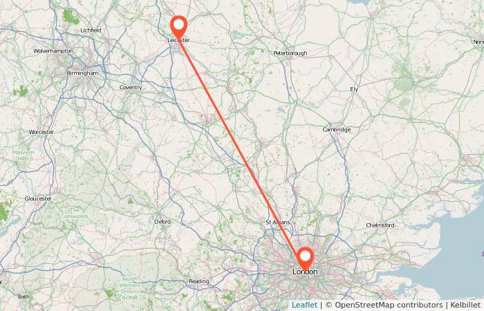 How to get from London to Leicester by bus?