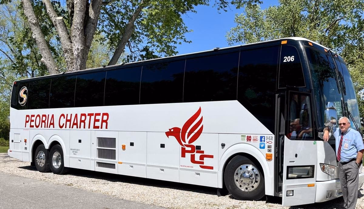 Why should you book a charter bus rental in Peoria?