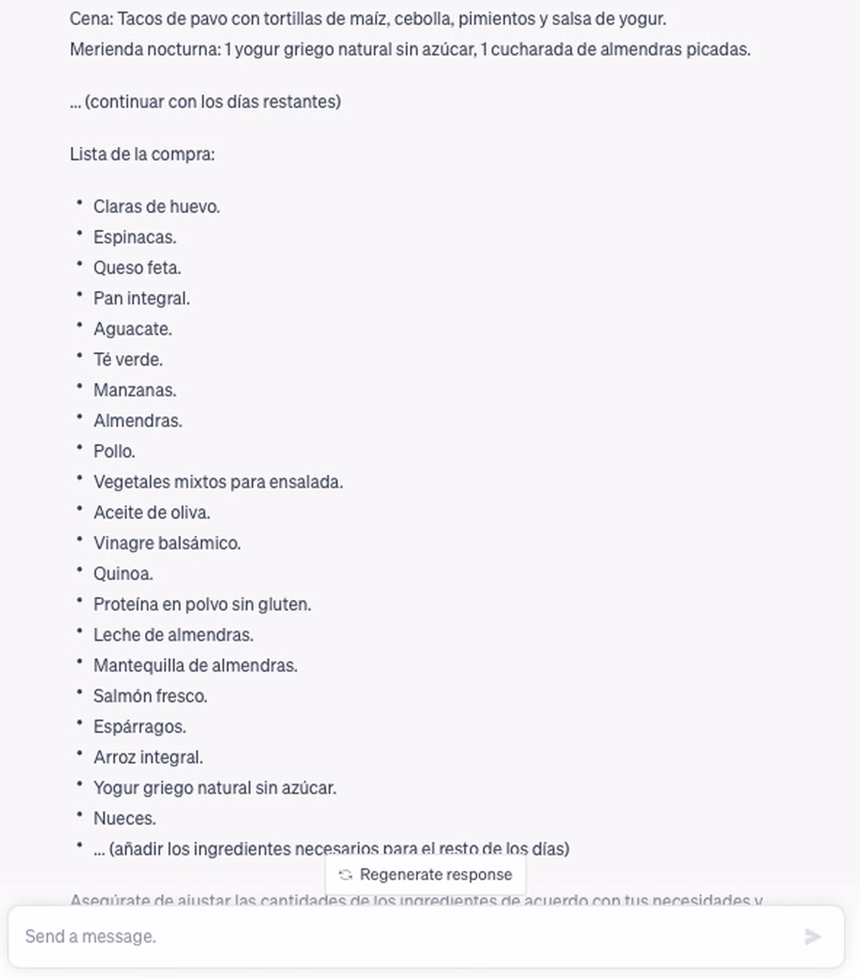 ¿Cuántos días se puede entrenar en chatgpt?