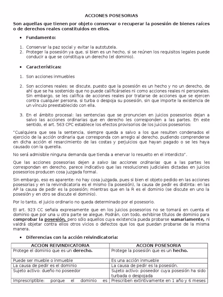 ¿Cuáles son los requisitos para la defensa de la posesión?