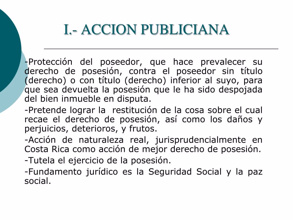 ¿Quiénes son los juristas partidarios de la acción publiciana?
