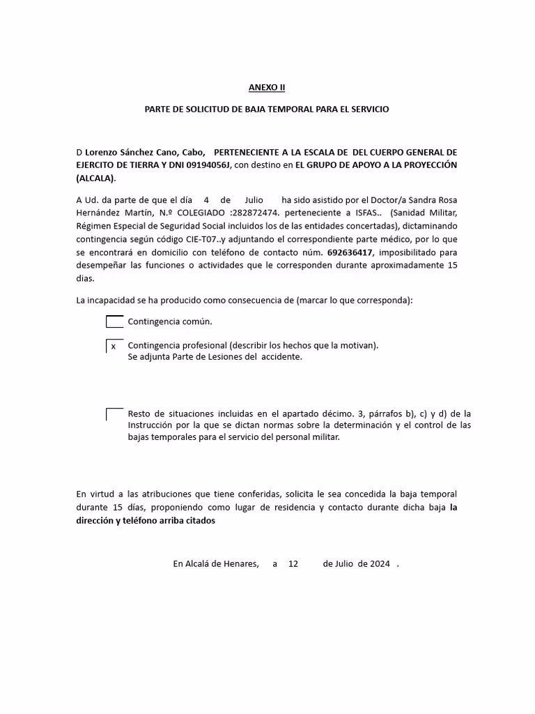 ¿Cuándo se puede pedir baja del Ejército?