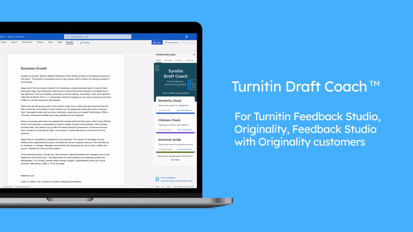 What is Turnitin Draft coach?